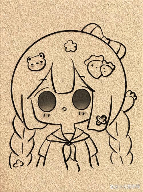 0基础教你画可爱小女孩超简单的简笔画小女孩哦大家快拿起小本本画