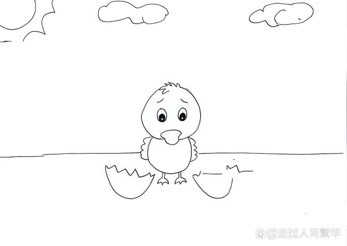 丑小鸭手绘绘本制作