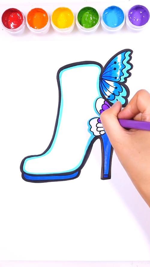 这是什么神仙颜值的鞋子画画简笔画