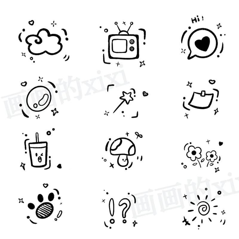简笔画手账小物18100又来咯可可爱爱的手账小物来抖音