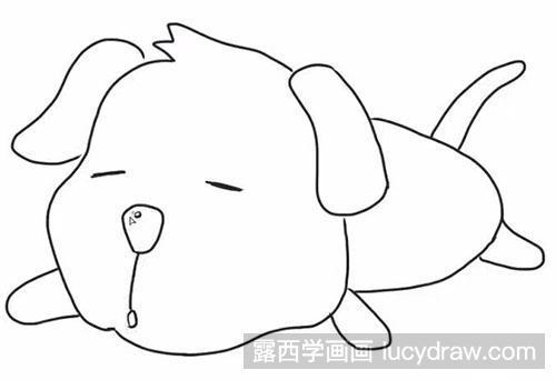 怎么绘制简笔画趴着睡觉的小狗