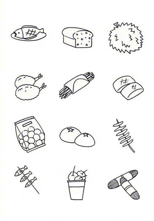 画画美食简笔画