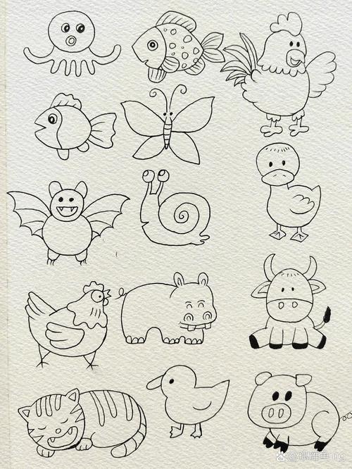 简单小动物简笔画