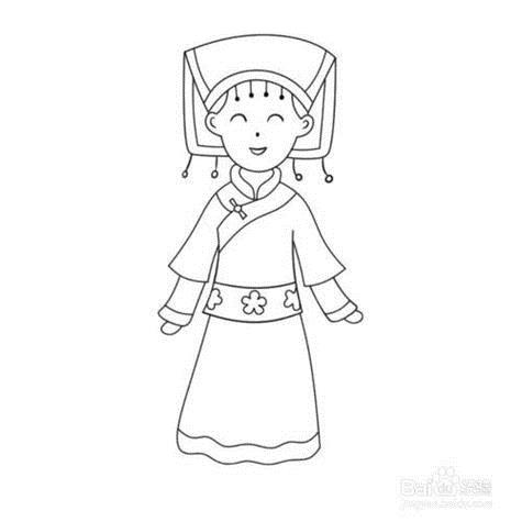 布依族简笔画卡通