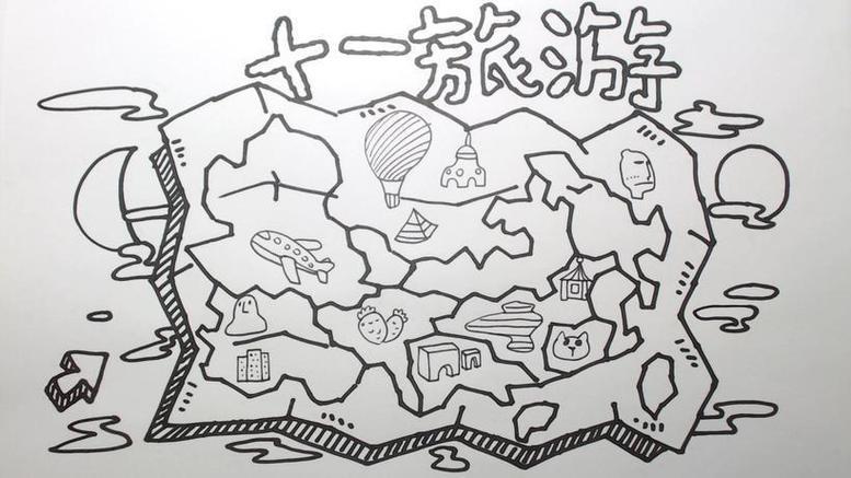 幼儿简笔画线路图