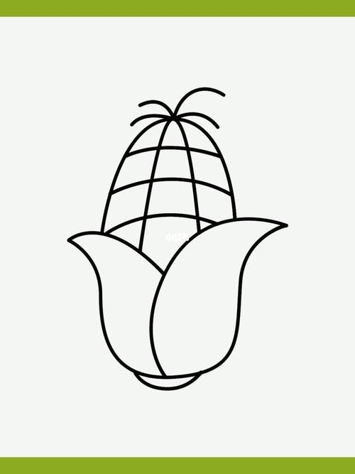 简笔画喜欢就关注我吧育儿玉米