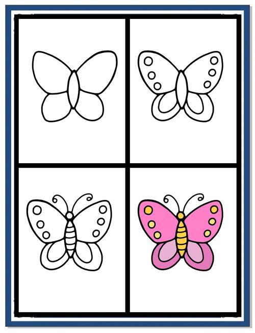 儿童简笔画教程绘制可爱的蝴蝶