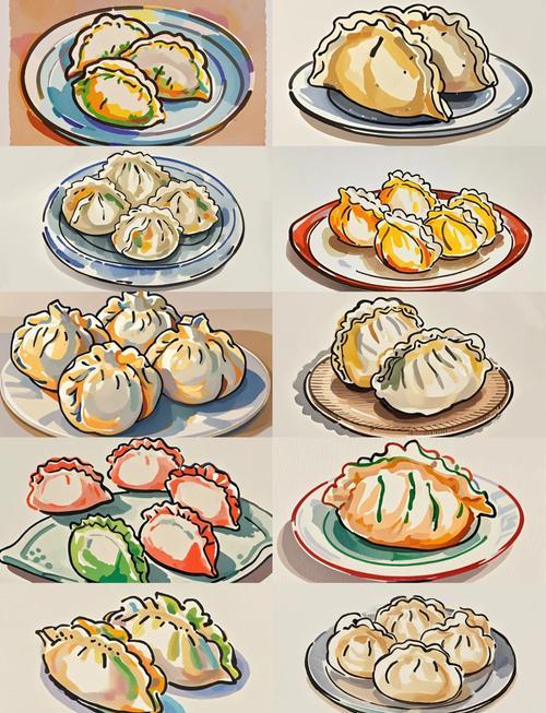 立冬冬至简笔画饺子教程亲子共绘暖心饺子