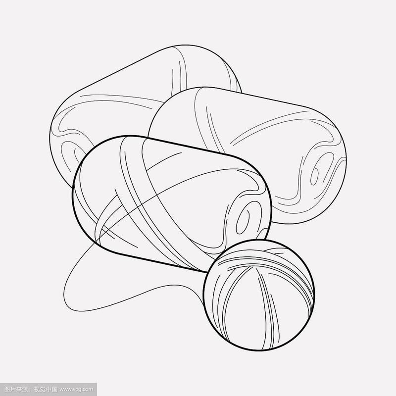 纱线图标线元素的绞纱