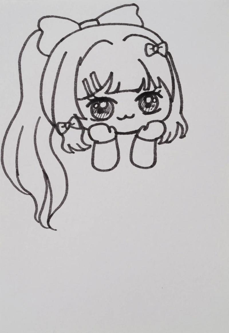 可爱女孩简笔画教程可爱女孩怎么画画画手绘绘画抖音