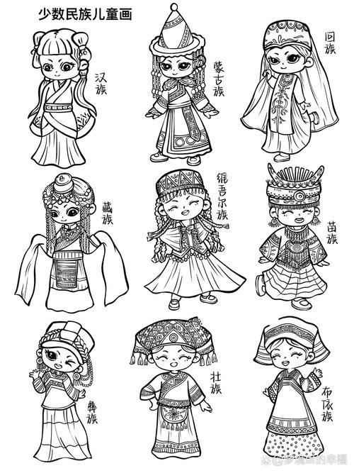 简笔画少数民族人物练习5