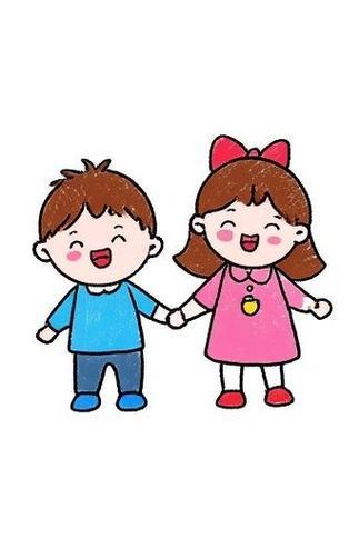 今天给大家带来的是手牵手主题的简笔画简单又温馨哦想象一下