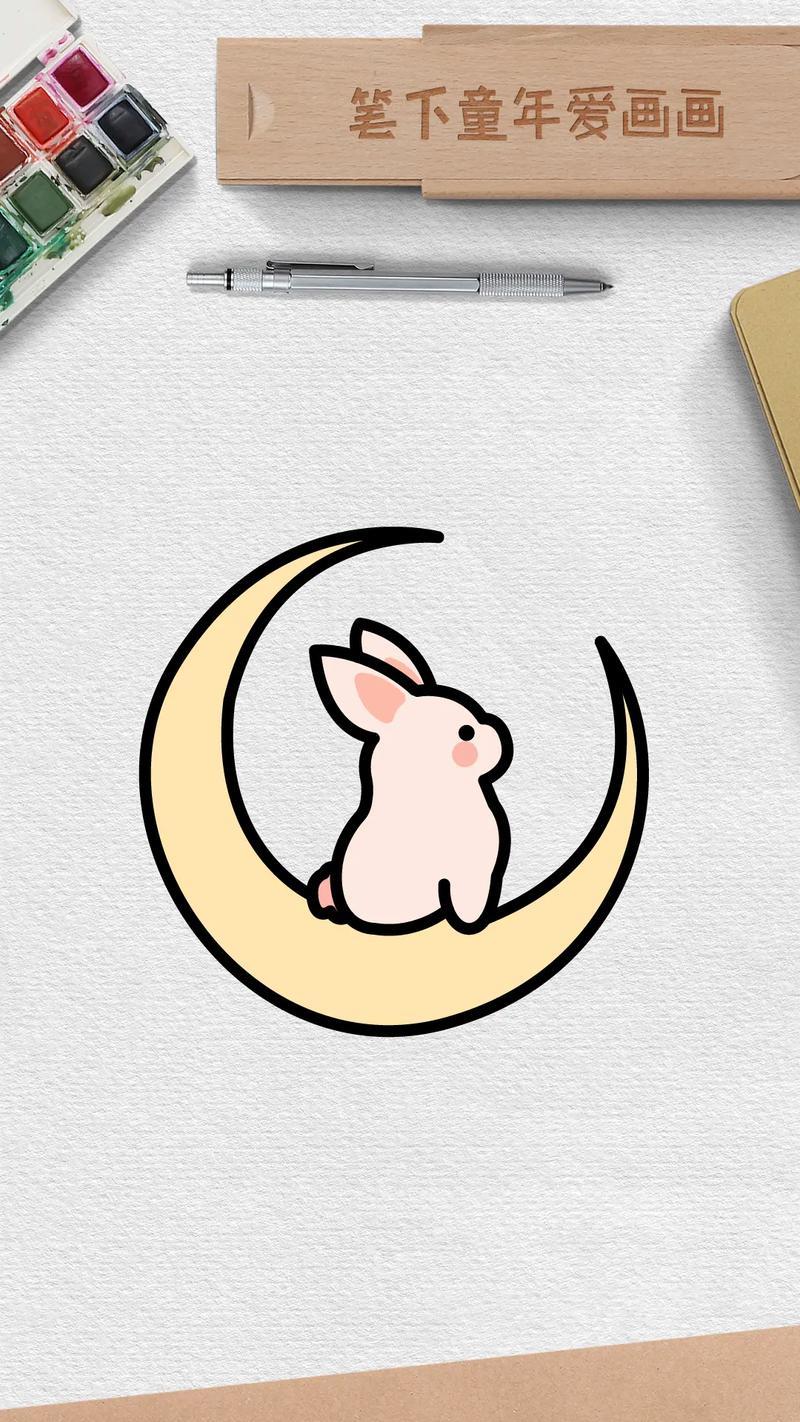 小兔子简笔画寻找你的心灵慰藉这只小白兔简笔画用最简单的抖音