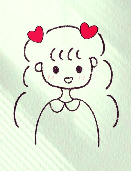 简笔画小女孩教程