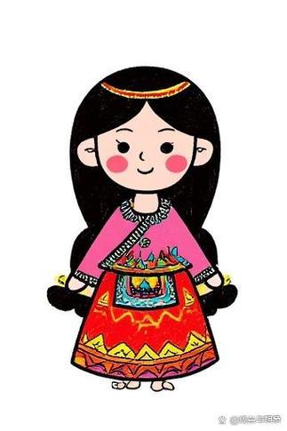 我最近尝试了一种新风格布依族简笔画人物真的超有趣呢