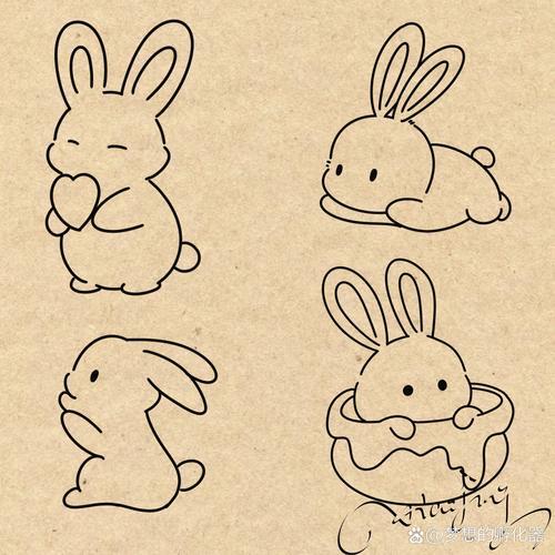 零基础中秋小兔简笔画第一弹