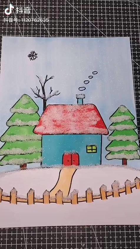 冬天雪景简笔画下雪天在车窗上画的简笔画简笔画图片大全3冬天风景