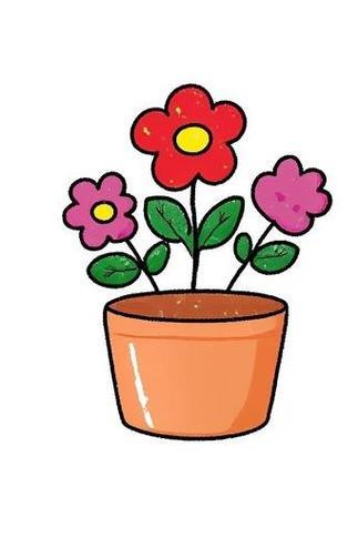 盆花简笔画