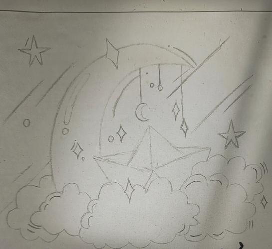 星河满布简笔画含教程