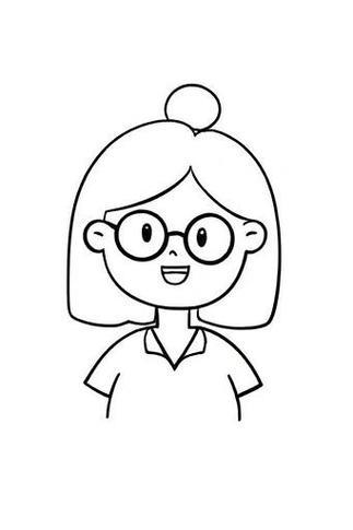 女体育老师简笔画来啦