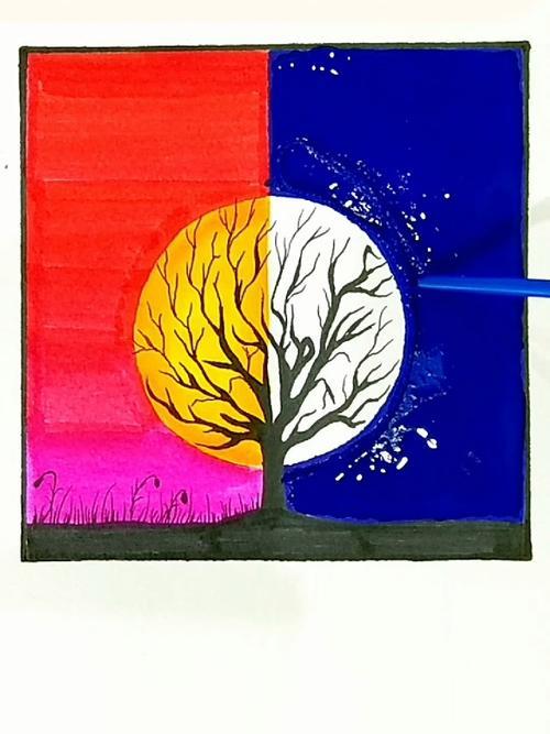 画画的黑夜和白天