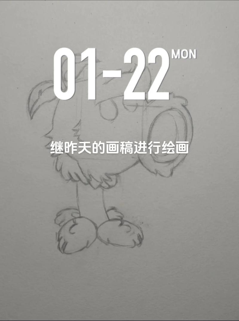 原始豌豆射手绘画过程