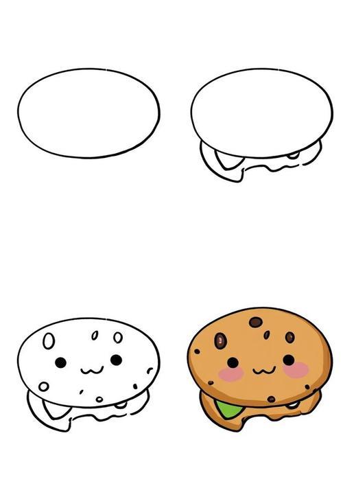 饼干简笔画简单又好看哦