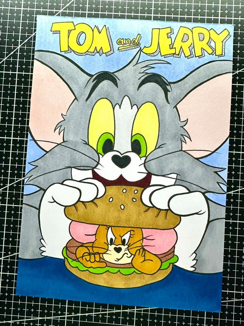 可爱的猫和老鼠猫和老鼠简笔画卡通画绘画过程教程简笔画抖音