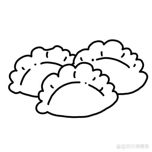 简笔画饺子超简单的饺子一起来画呀