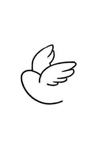 俯冲的鸽子简笔画