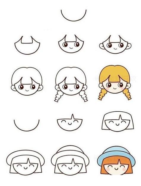 可爱小动物的画法小动物简笔画步骤简笔画大全10个超萌的小女孩简