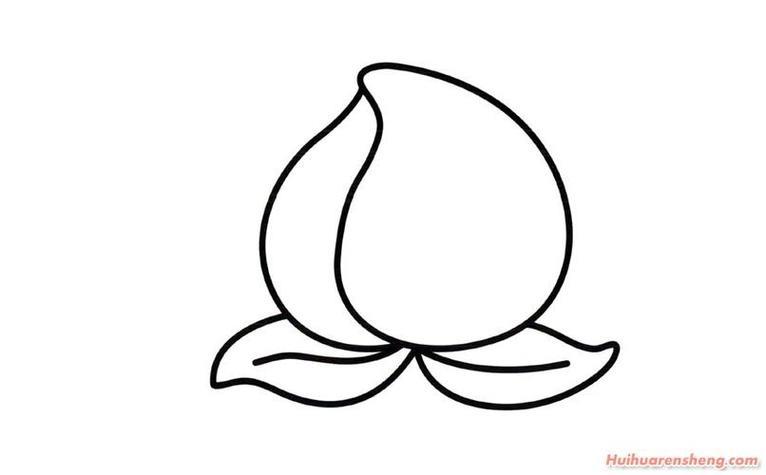 桃子简笔画画法桃子简笔画分步骤详解水果简笔画