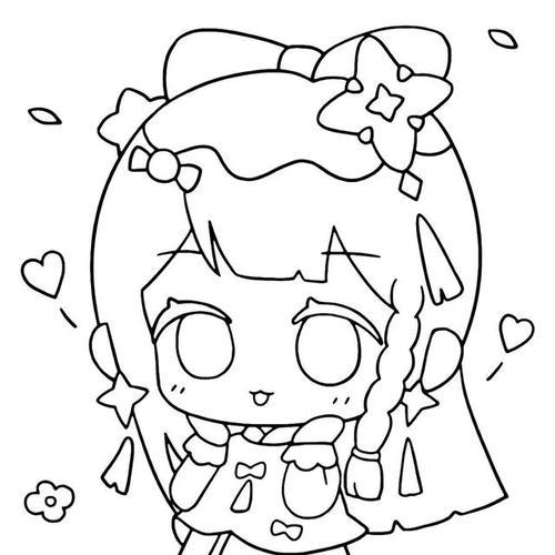 让我们来看看这些超级可爱的q版女孩简笔画素材