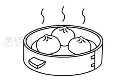 美味的包子简笔画