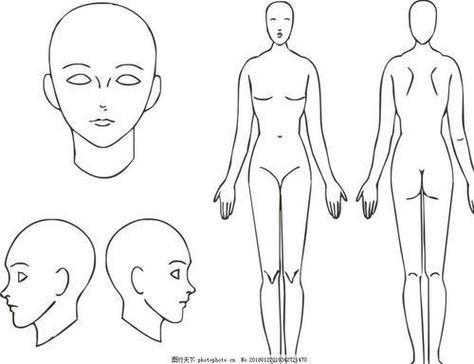 简笔画手稿人体人体正侧面轮廓简笔画人体简笔画3画身体部位简笔画简