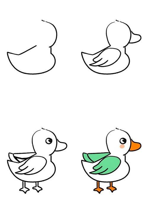 雄鹅简笔画