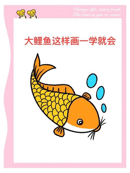 鲤鱼简笔画教程