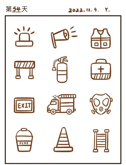 全国消防日赵丽颖同款消防元素简笔画教程