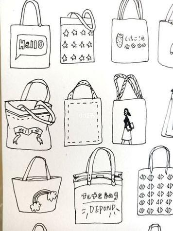 帆布包diy简笔画