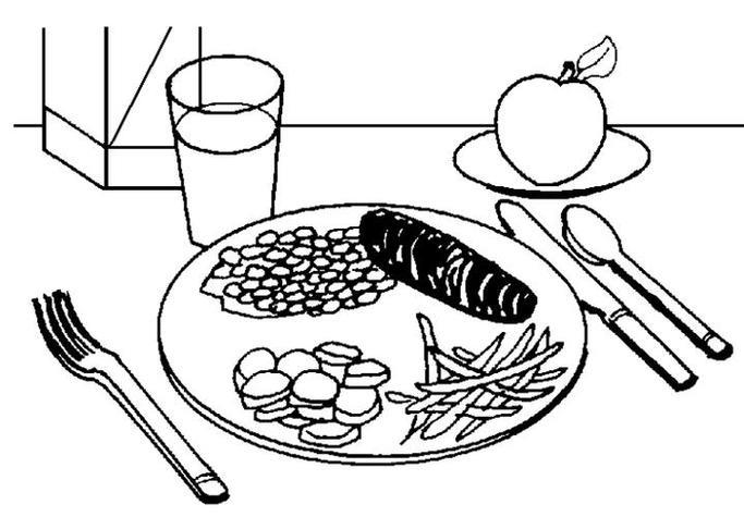 儿童简笔画大全早中晚餐怎样画一起晚餐简笔画