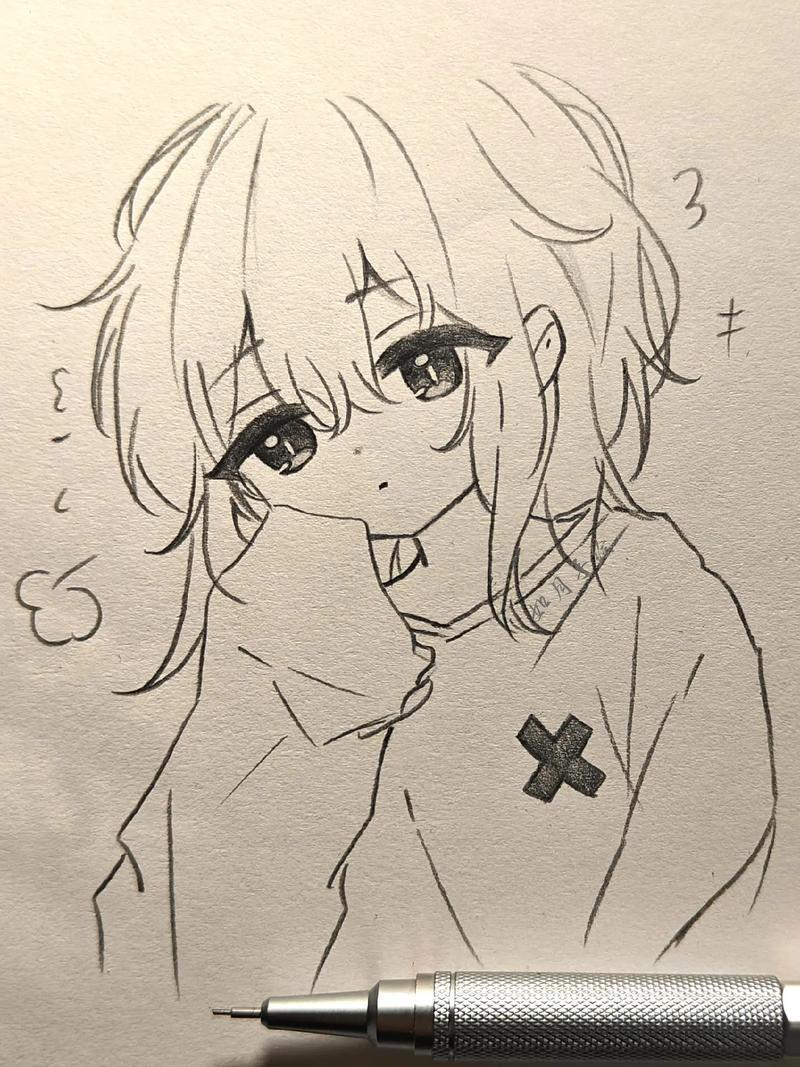 动漫简笔画来了快快画起来吧手绘动漫人物一起学画画抖音