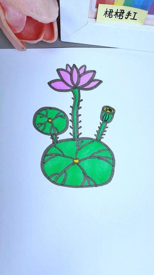 很简单的荷花简笔画快来试试吧