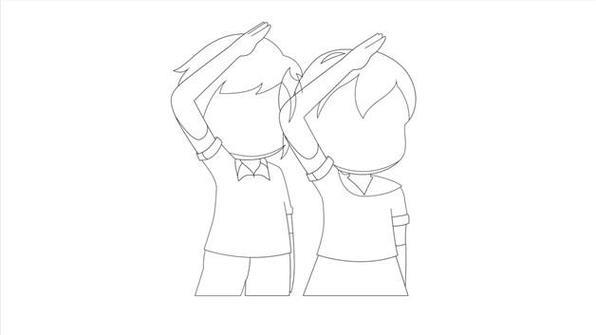 笔画敬礼简笔画图片小学生的敬礼致敬简笔画好看的图片敬礼的男孩上简
