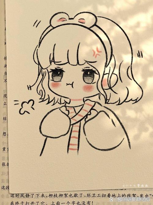 可爱的简笔画女孩