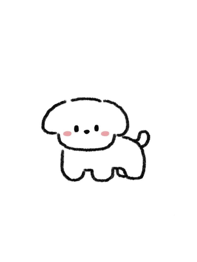 简笔画小狗怎么简单的画出小狗简笔画简单画一学就会抖音