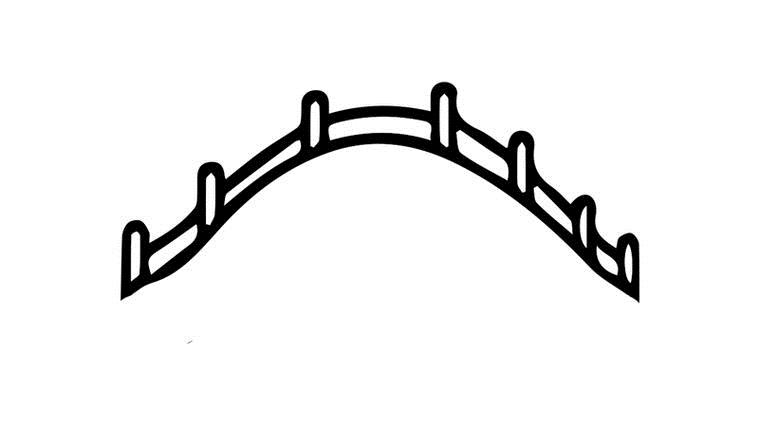 石桥简笔画怎么画石桥简笔画