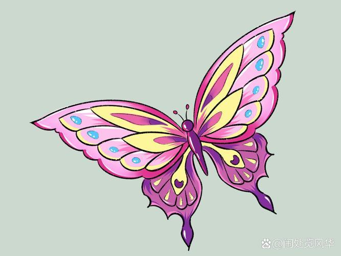 可爱简笔画含教程这只蝴蝶真是太好看了