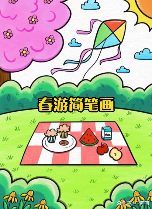 春游简笔画