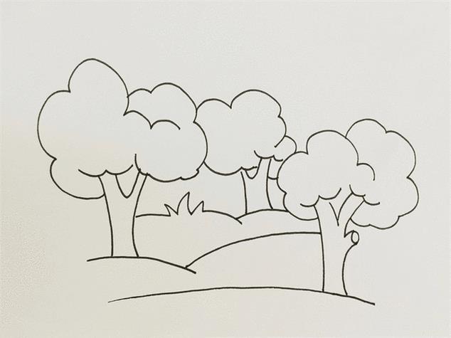 森林的简笔画