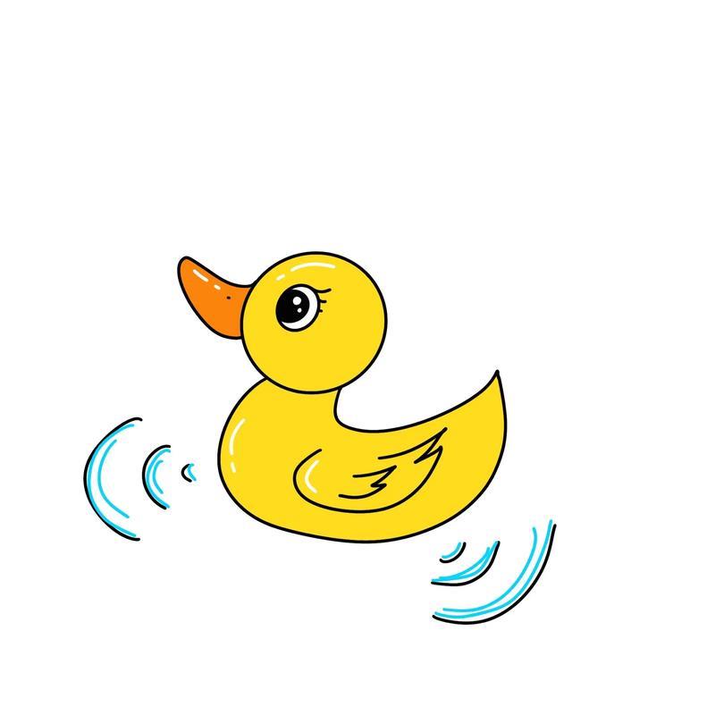 小鸭子简笔画鸭子是一种水陆两栖类动物鸭是雁形目鸭科鸭亚抖音